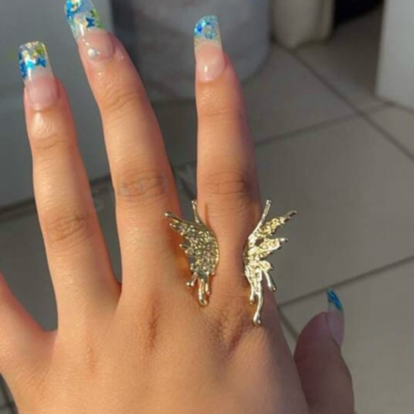 Boho Fairycore Pixie Butterfly Statement Ring - Picture 6 of 8